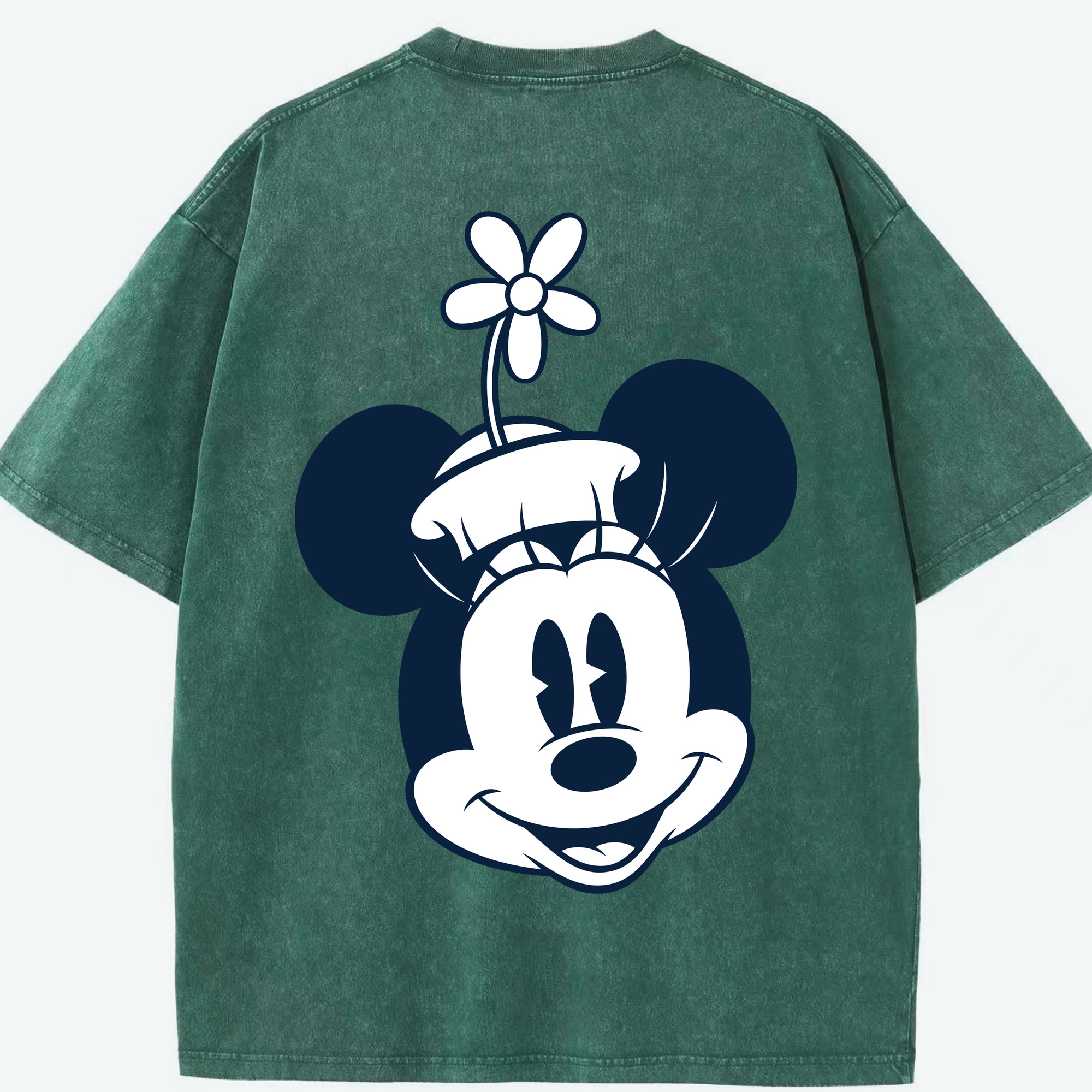 （画像用） ミッキーマウス Mickey Mouse 綿100% ヴィンテージ風 半袖Tシャツ（背面プリント）